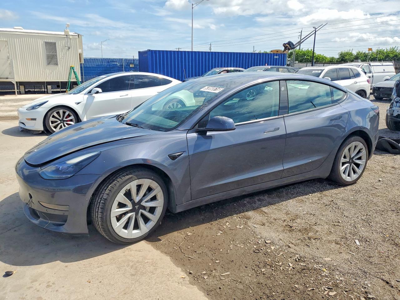 2022 Tesla Model 3, VIN 5YJ3E1EA0NF370668 — Undercarriage
