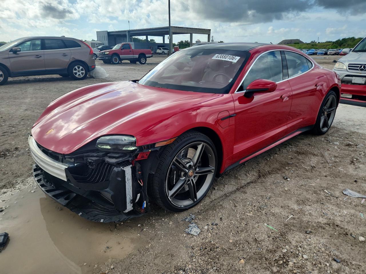 2020 Porsche Taycan Turbo, VIN WP0AC2Y11LSA71398 — Бок