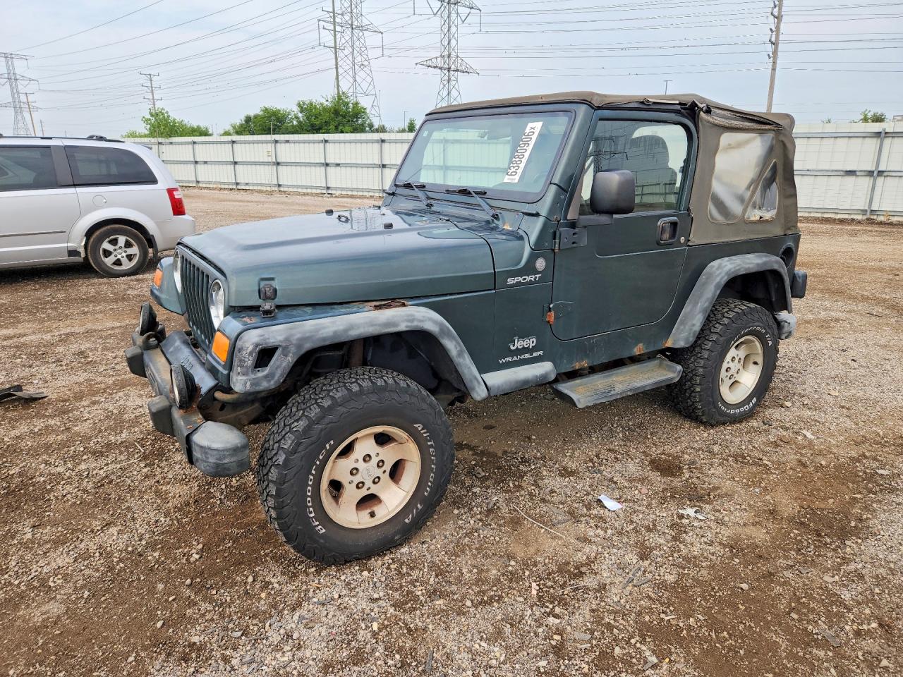 2004 Jeep Wrangler Sport, VIN 1J4FA49S04P774646 — Front end