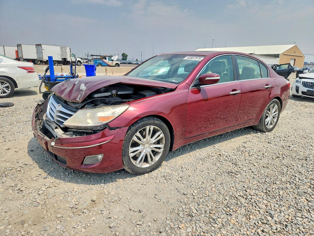 2011 Hyundai Genesis, VIN KMHGC4DE3BU140571 — Front end