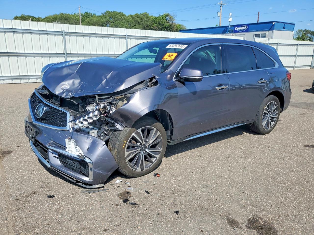 2020 Acura MDX Technology, VIN 5J8YD4H55LL001437 — Front end