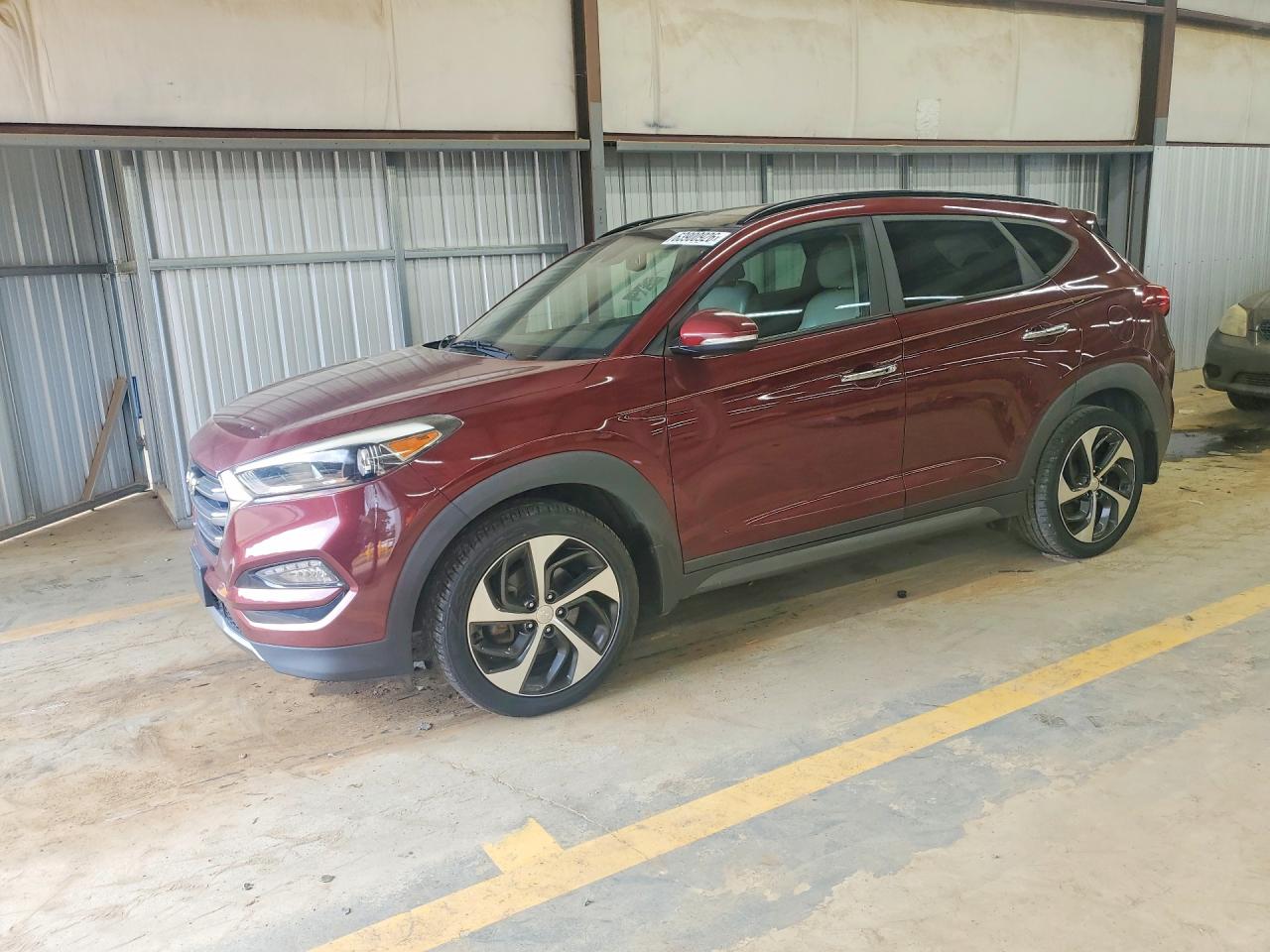 2016 Hyundai Tucson Limited, VIN KM8J3CA27GU227844 — Rear end