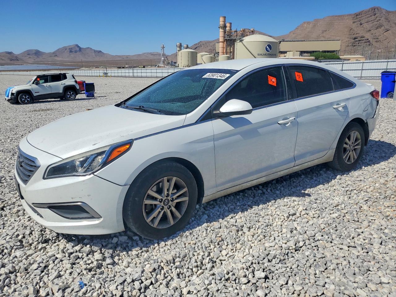 2017 Hyundai Sonata 2.4L, VIN 5NPE24AF2HH574821 — Rear end
