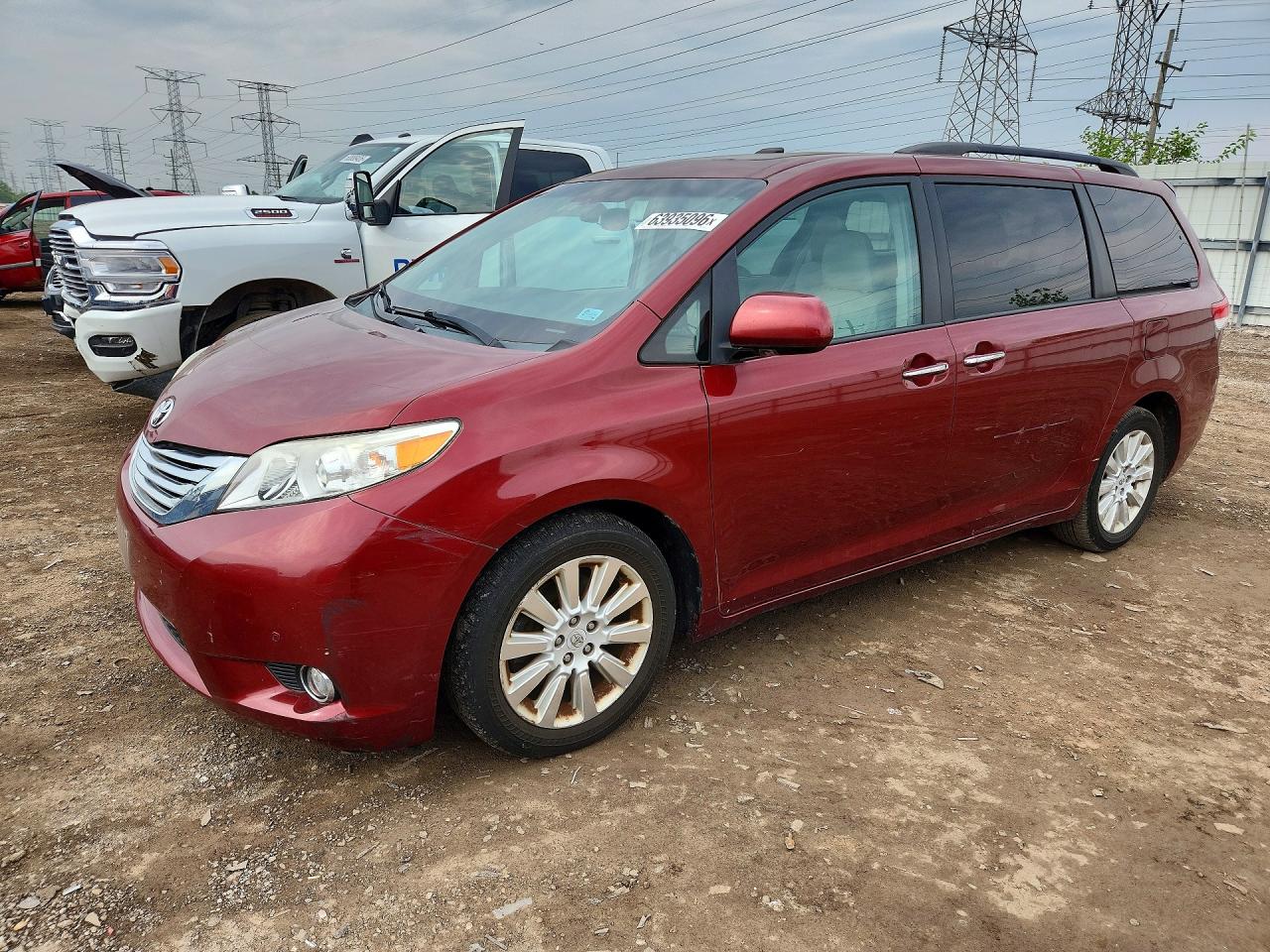 2012 Toyota Sienna XLE, VIN 5TDDK3DC1CS035861 — Rear end