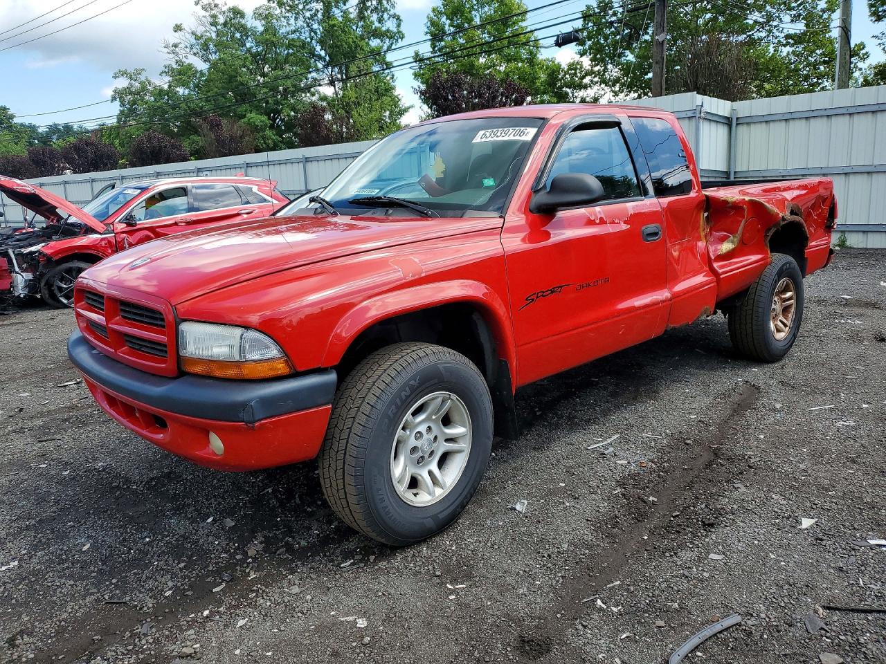 2001 Dodge Dakota Sport, VIN 1B7GG22N71S132032 — Бок
