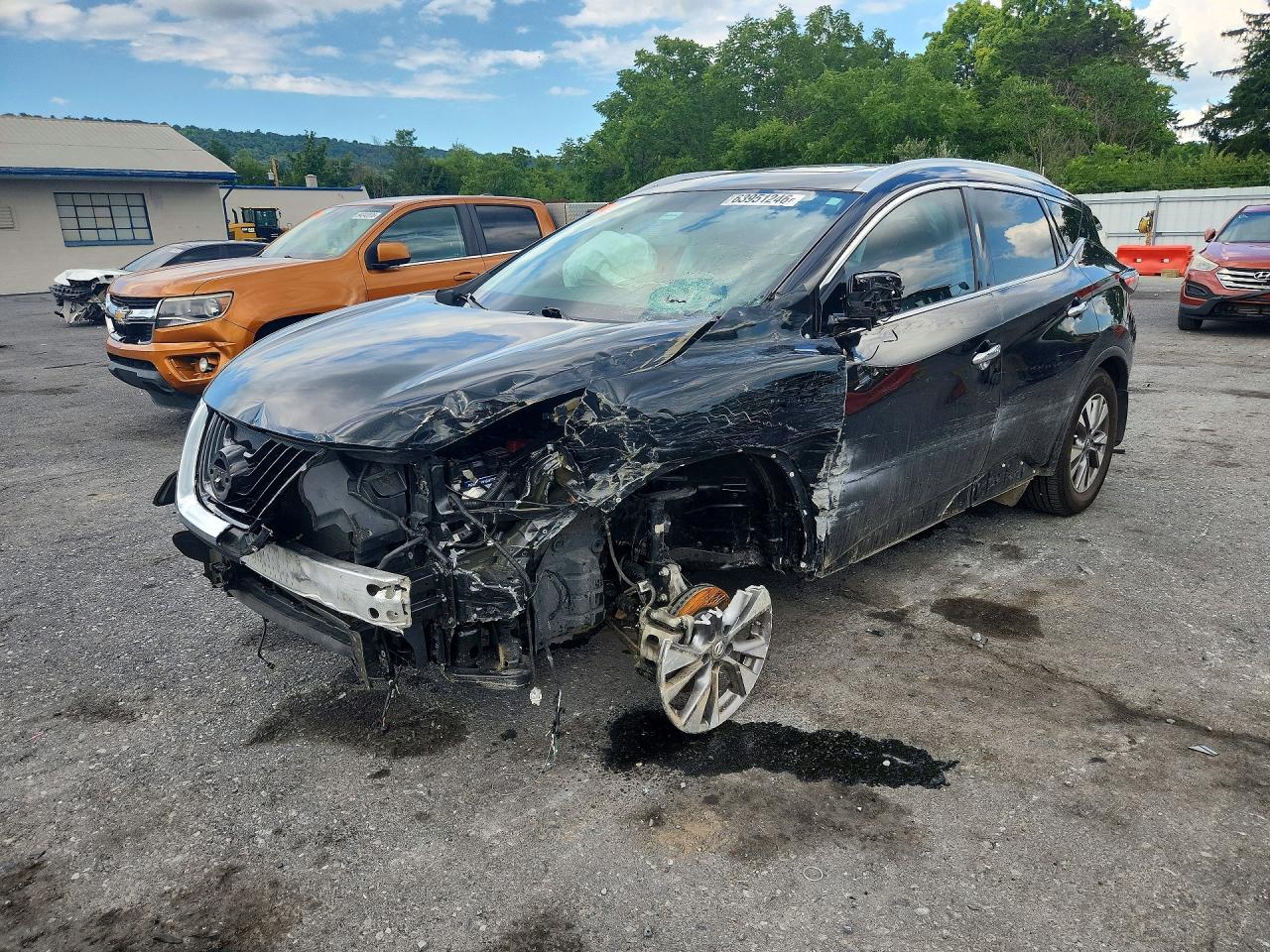 2015 Nissan Murano S, VIN 5N1AZ2MG1FN233681 — Перед