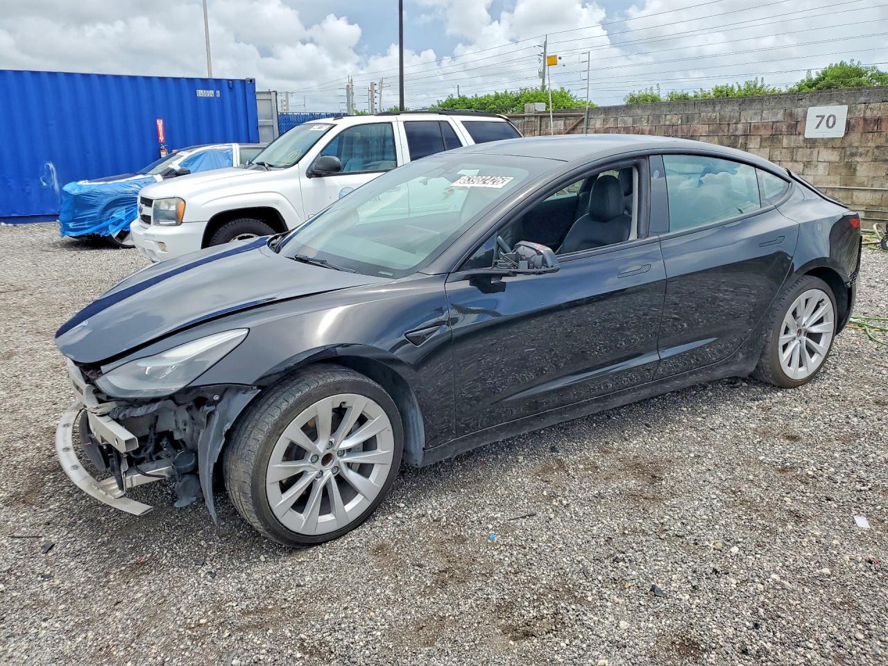 2020 Tesla Model 3, VIN 5YJ3E1EA1PF460446 — Front end