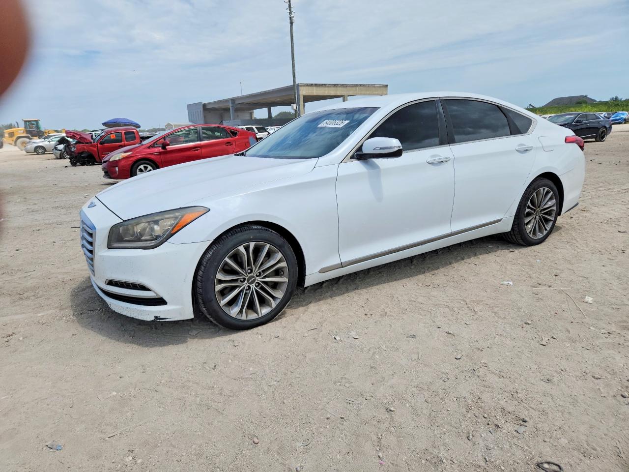 2015 Hyundai Genesis 3.8L, VIN KMHGN4JE7FU054426 — Front end
