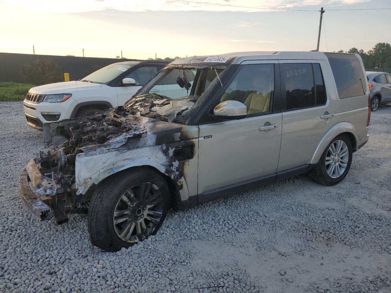 2014 Land Rover LR4 Lux, VIN SALAK2V68EA729669 — Engine fire
