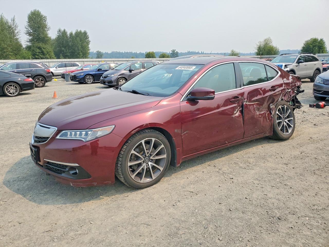 2016 Acura TLX Advance, VIN 19UUB2F76GA000652 — Rear end