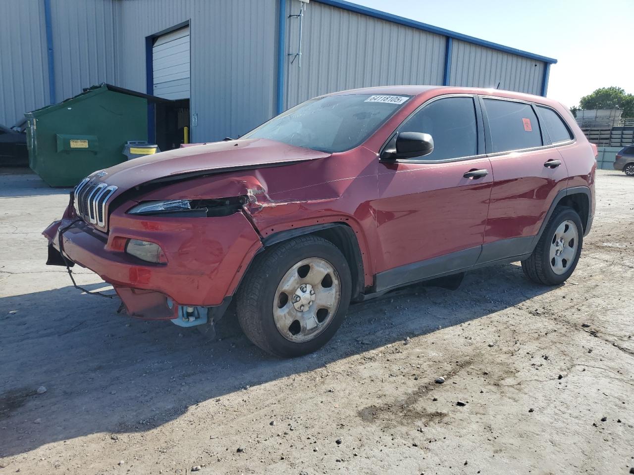 2014 Jeep Cherokee Sport, VIN 1C4PJLAB9EW163473 — Перед