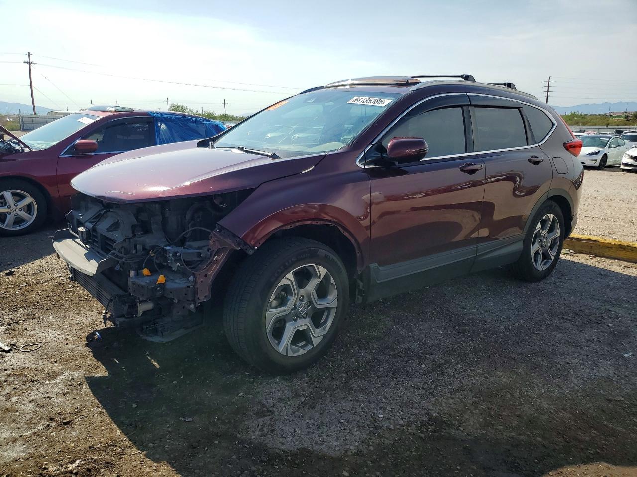 2018 Honda CR-V EX-L, VIN 7FARW1H85JE023562 — Front end