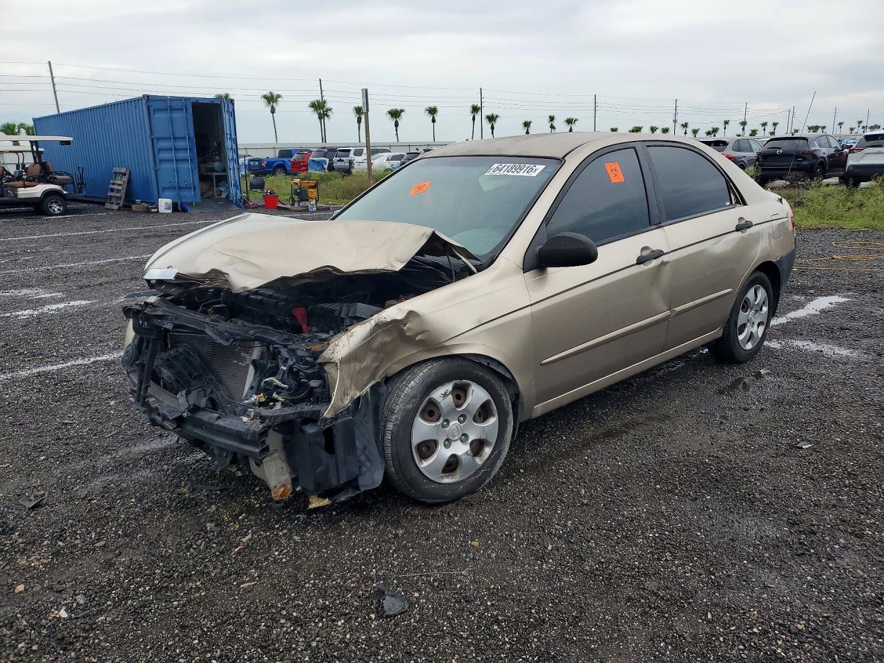 2009 Kia Spectra EX, VIN KNAFE221295598859 — Front end