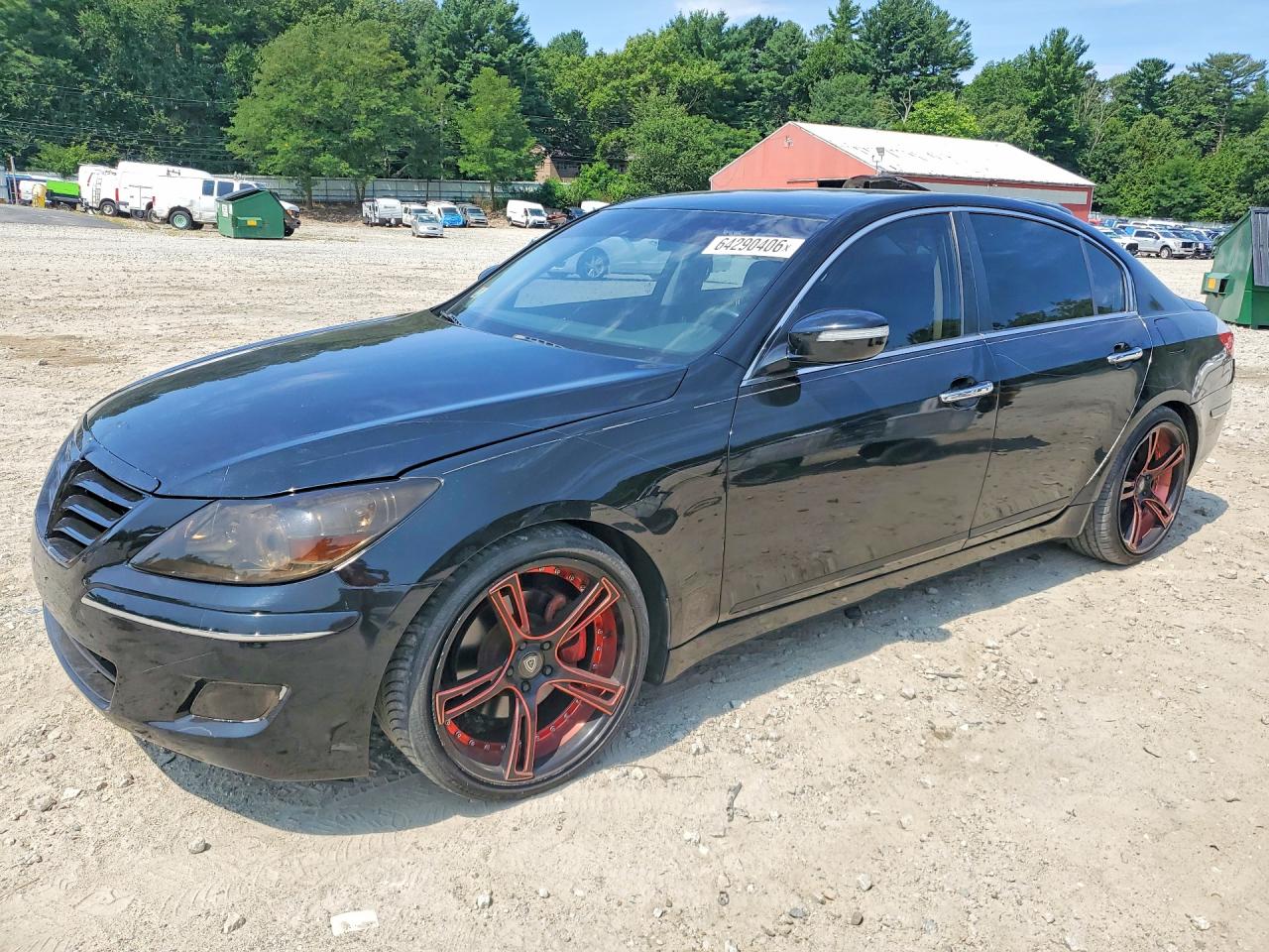 2009 Hyundai Genesis, VIN KMHGC46E39U018476 — Vandalism