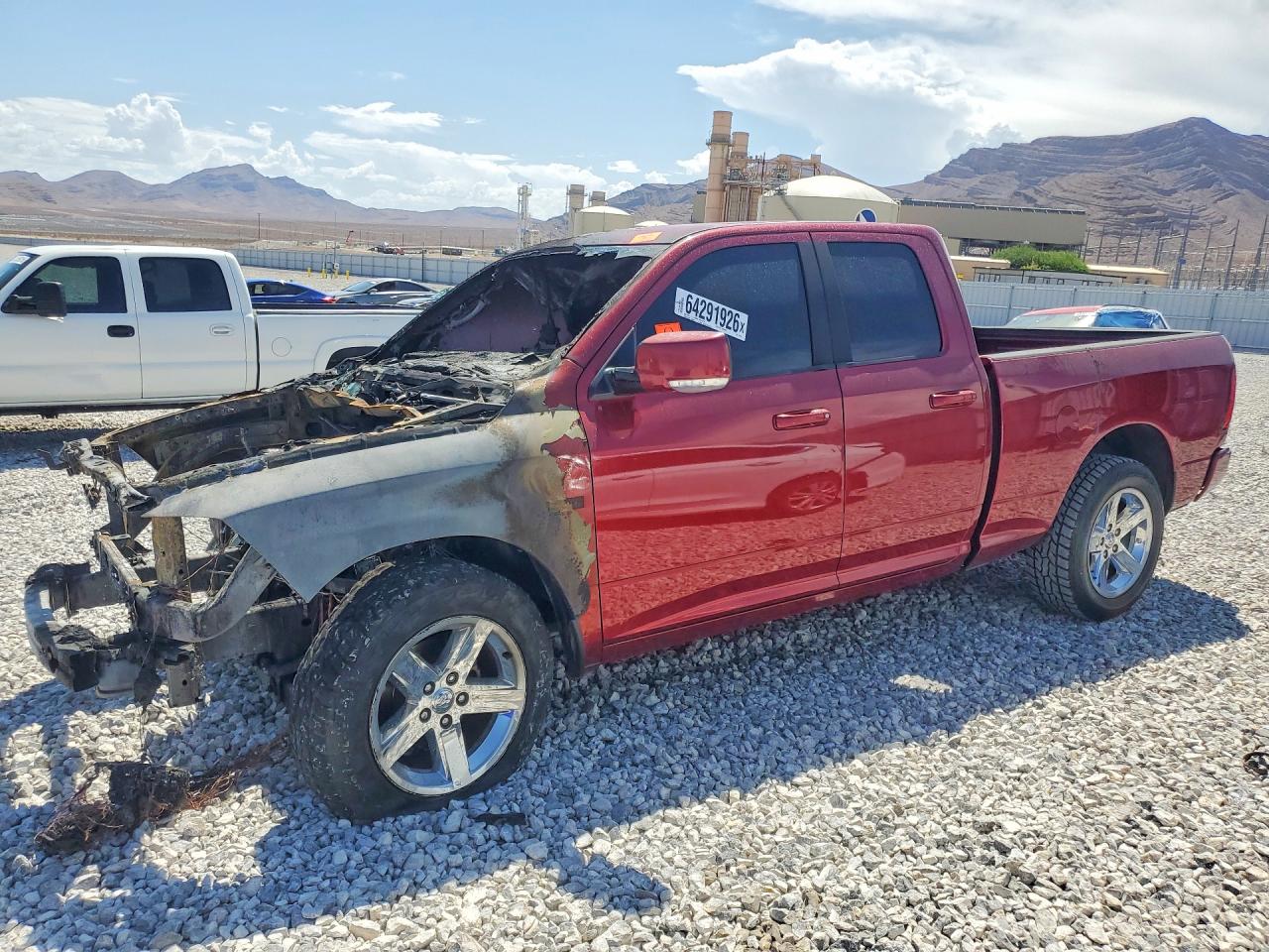 2012 Ram 1500 Sport, VIN 1C6RD6HT7CS334121 — Engine fire