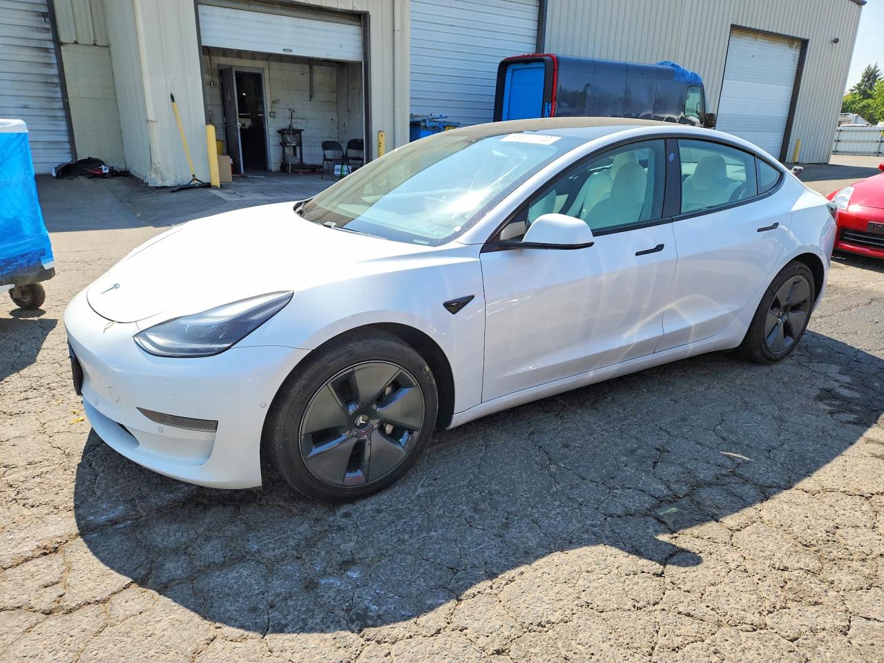 2021 Tesla Model 3 Standard Range Plus, VIN 5YJ3E1EA9MF873291 — Minor dents and scratches