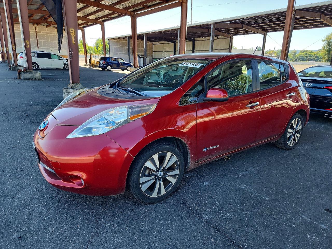 2013 Nissan LEAF S, VIN 1N4AZ0CP8DC419646 — Rear end