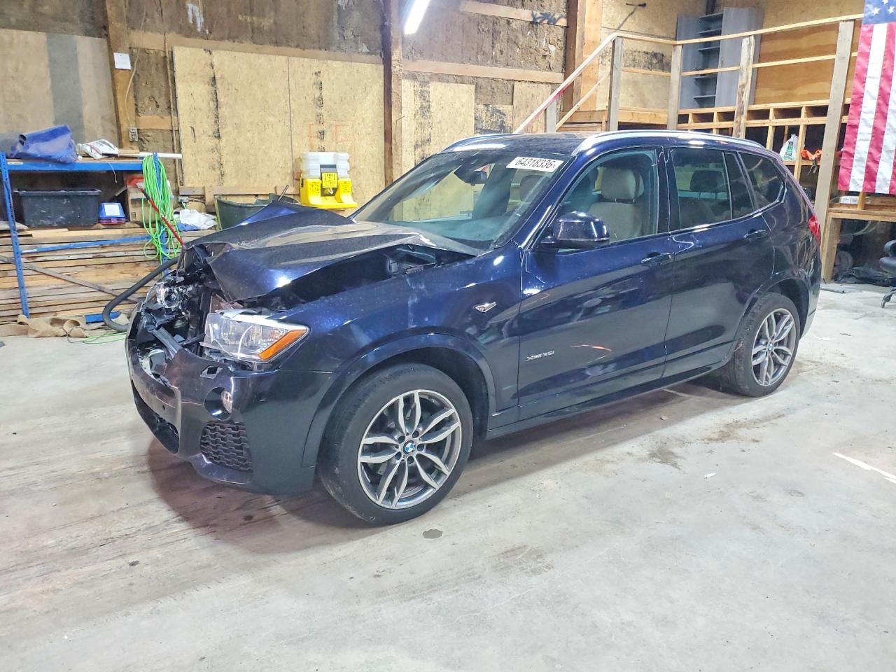 2016 BMW X3 xDrive35i, VIN 5UXWX7C51G0K36171 — Перед