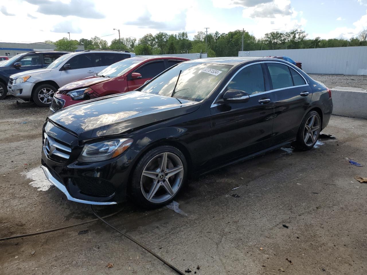 2016 Mercedes-Benz C 300 Luxury, VIN 55SWF4KB3GU114924 — Interior fire
