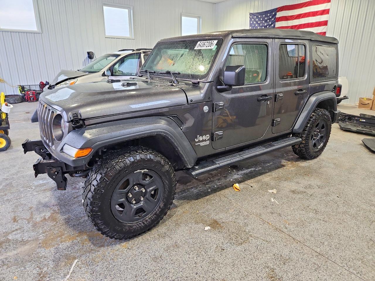 2018 Jeep Wrangler Unlimited Sport S, VIN 1C4HJXDG2JW165448 — Front end