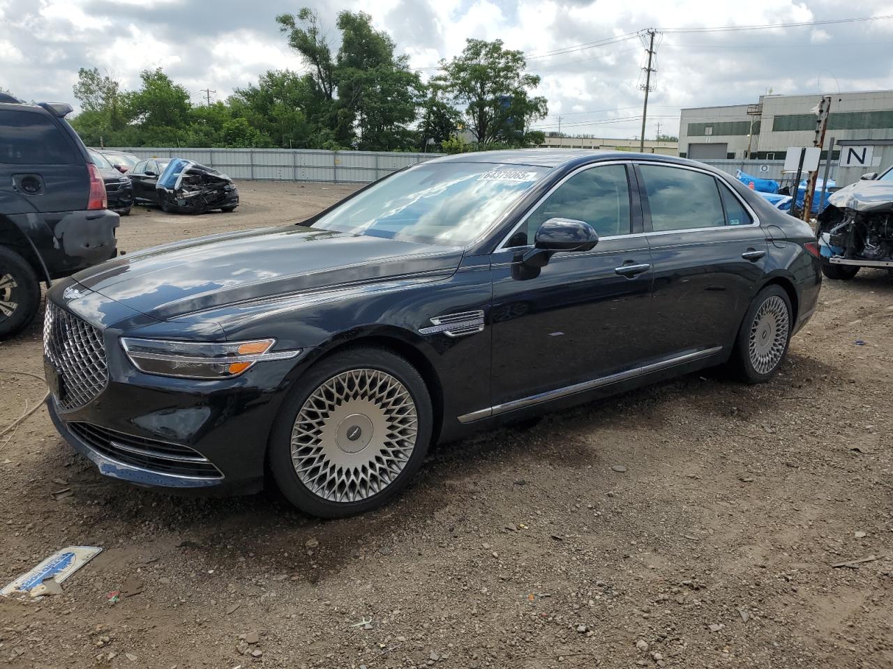 2021 Genesis G90 Ultimate, VIN KMTF54PH3MU092364 — Side
