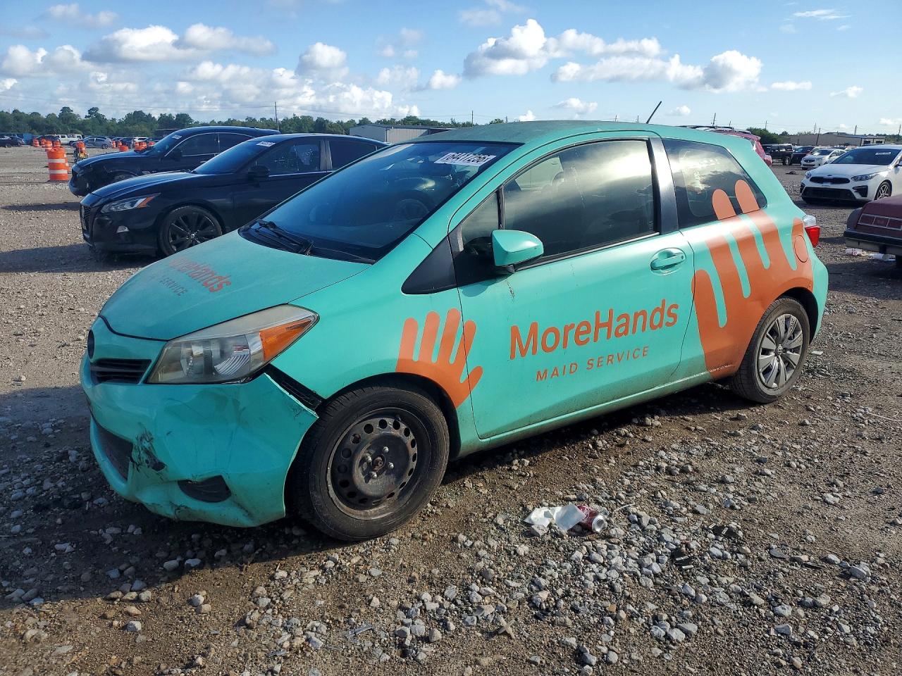 2012 Toyota Yaris LE, VIN JTDJTUD37CD541132 — Front end