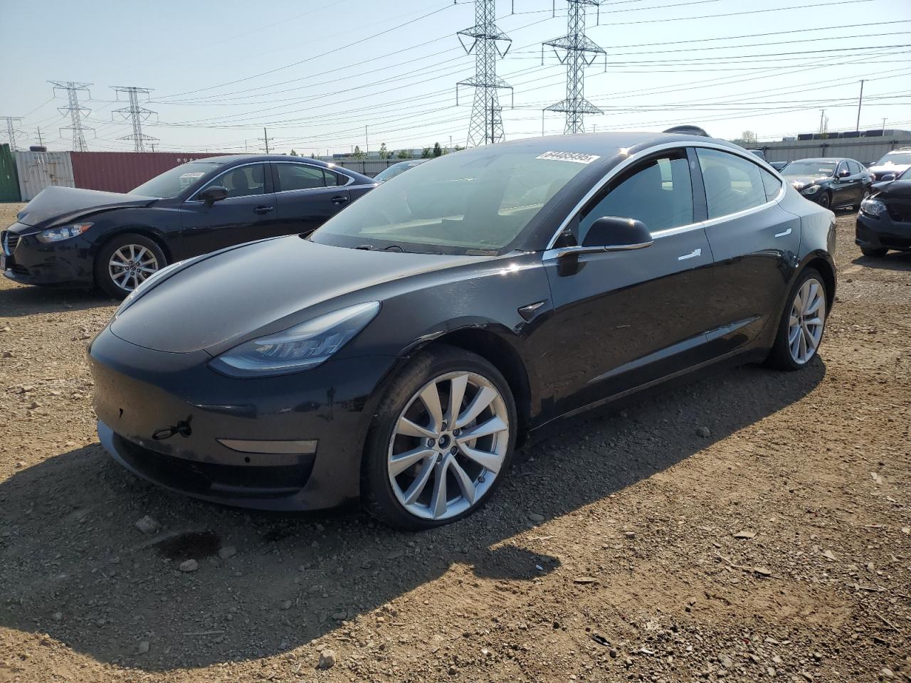 2018 Tesla Model 3 Long Range Battery, VIN 5YJ3E1EB7JF089325 — Interior fire