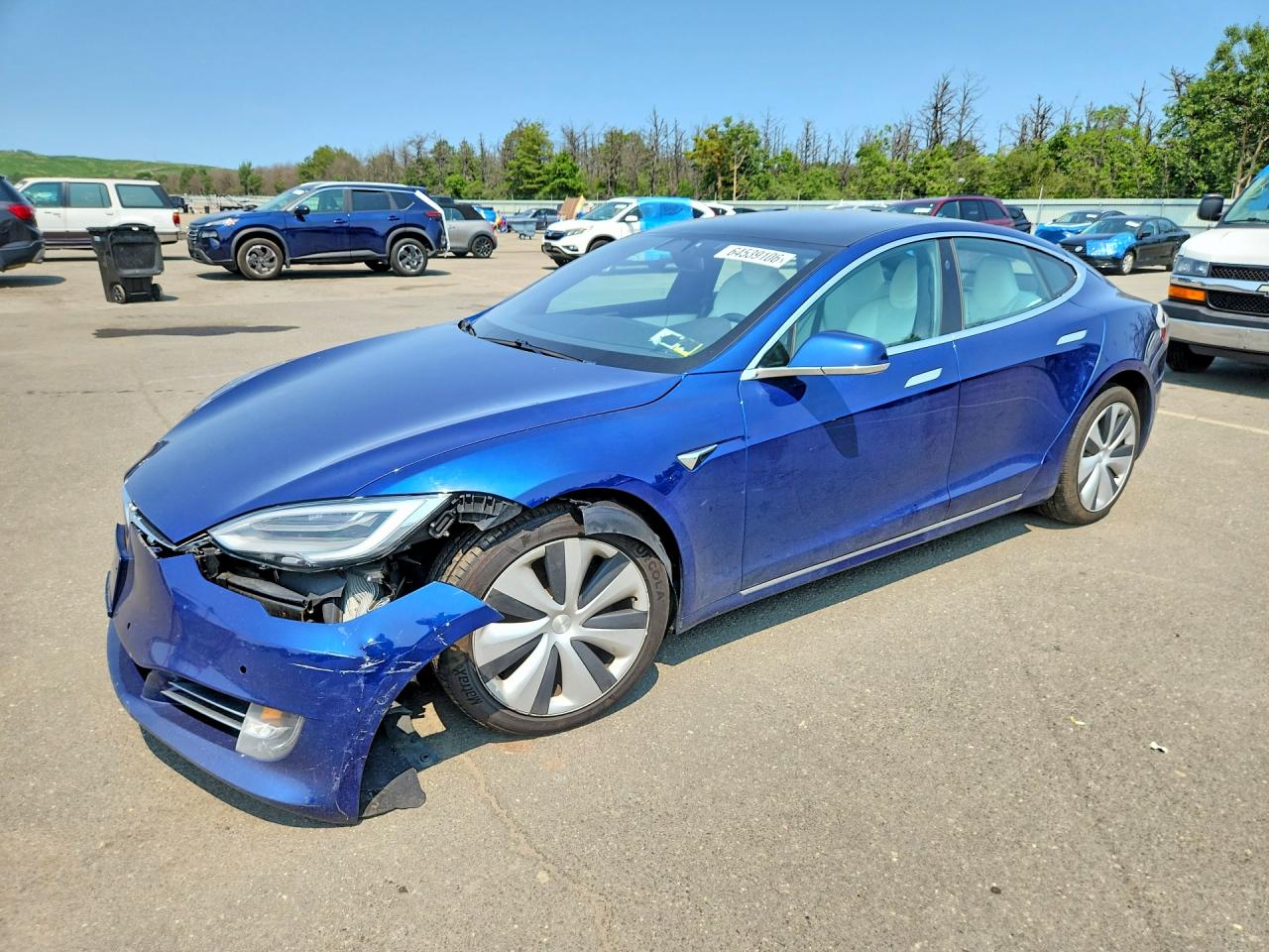 2020 Tesla Model S Long Range, VIN 5YJSA1E28LF369863 — Front end