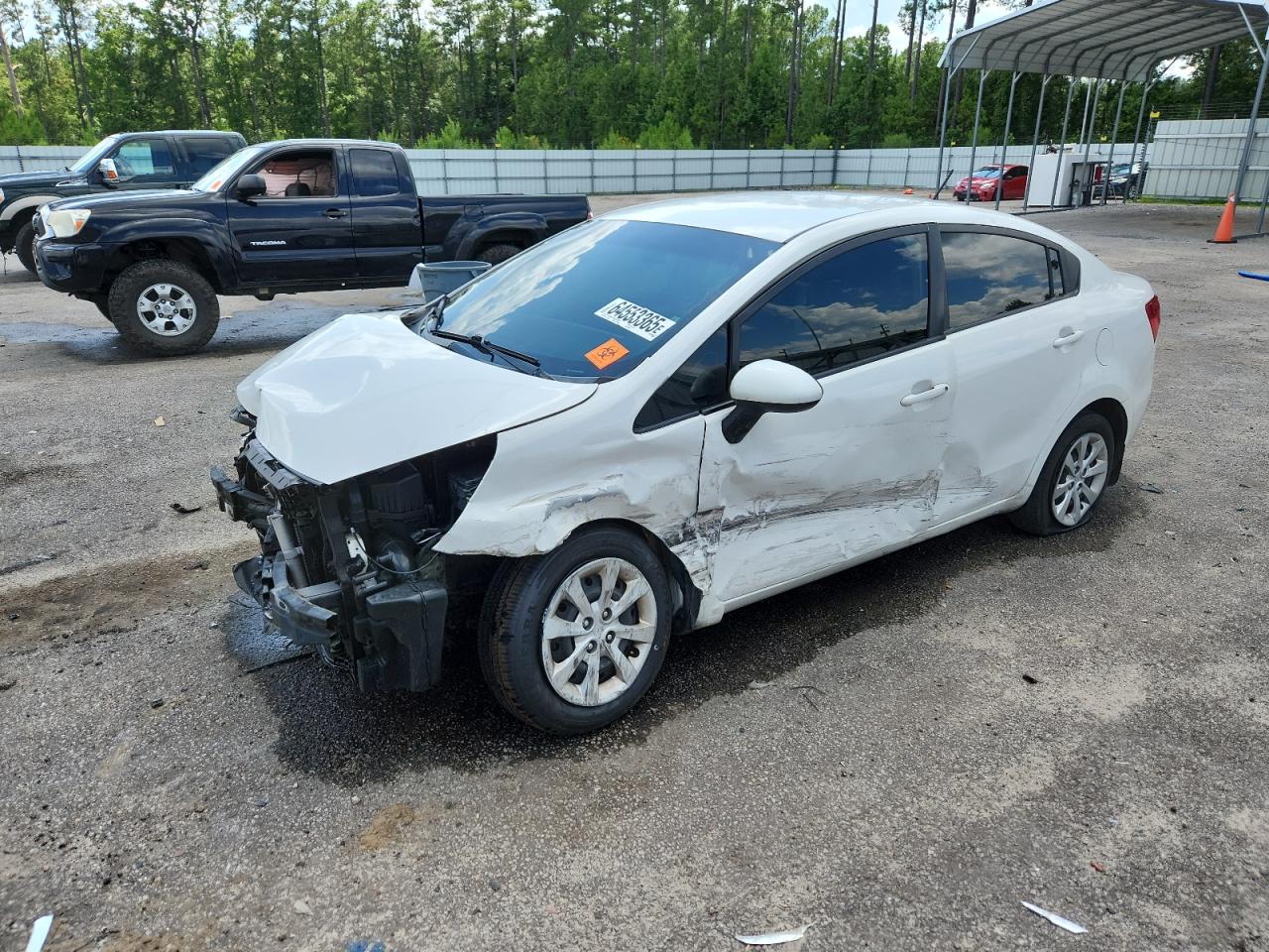 2013 Kia Rio LX, VIN KNADM4A3XD6128607 — Front end