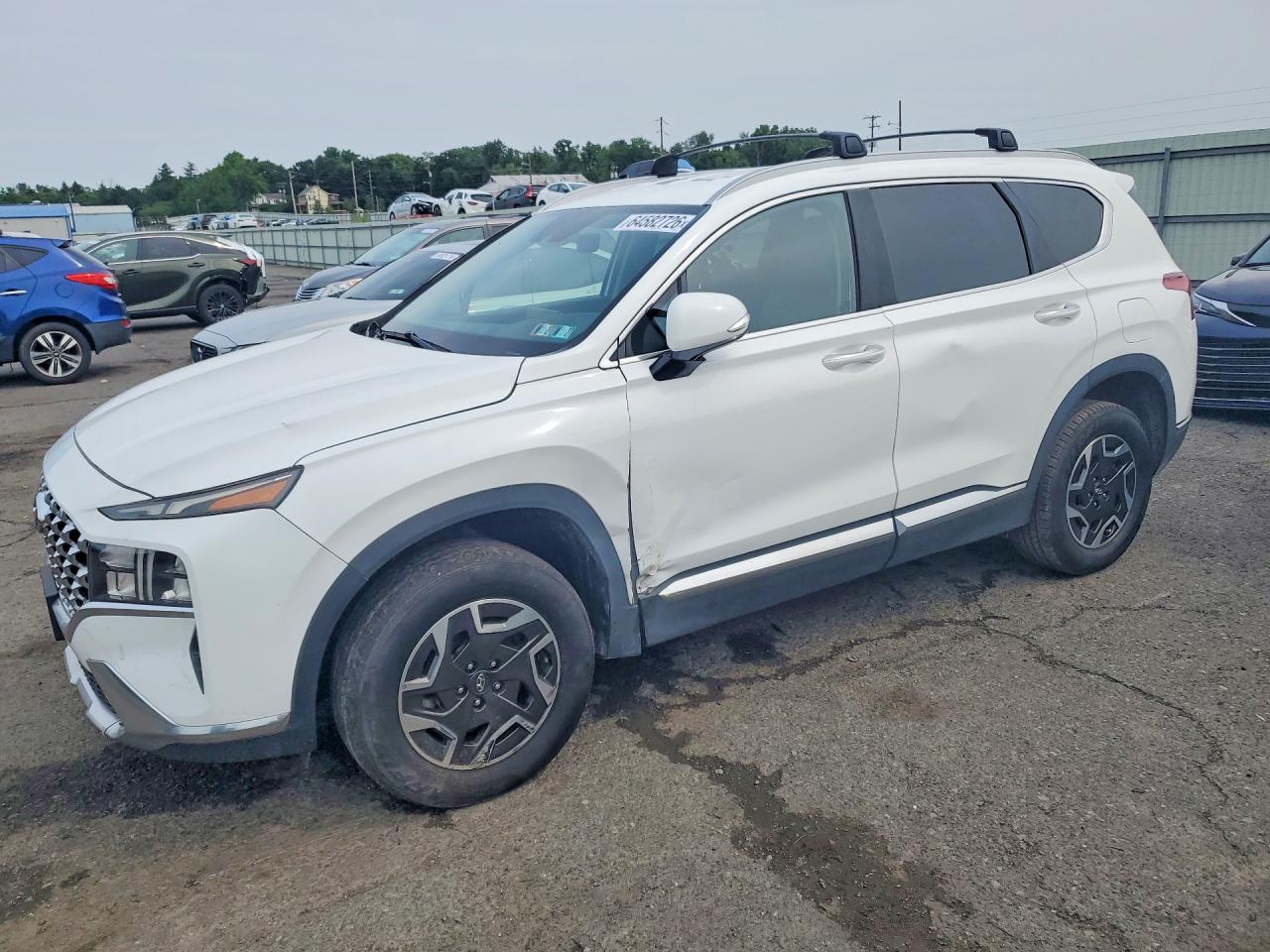2022 Hyundai Santa Fe Blue, VIN KM8S2DA12NU040044 — Бок