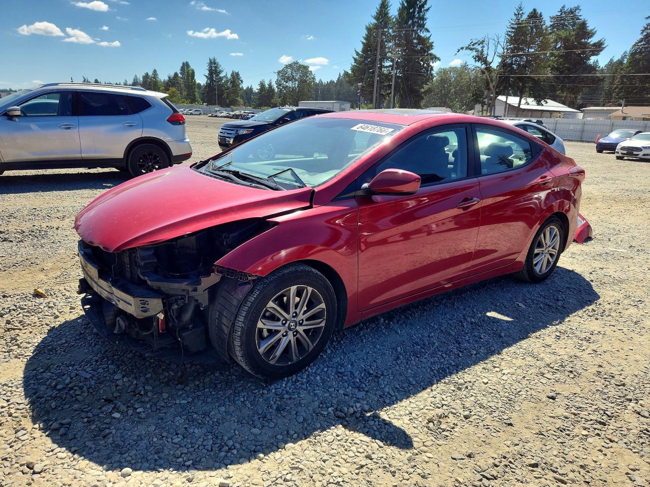 2015 Hyundai Elantra SE, VIN KMHDH4AEXFU253335 — Front end