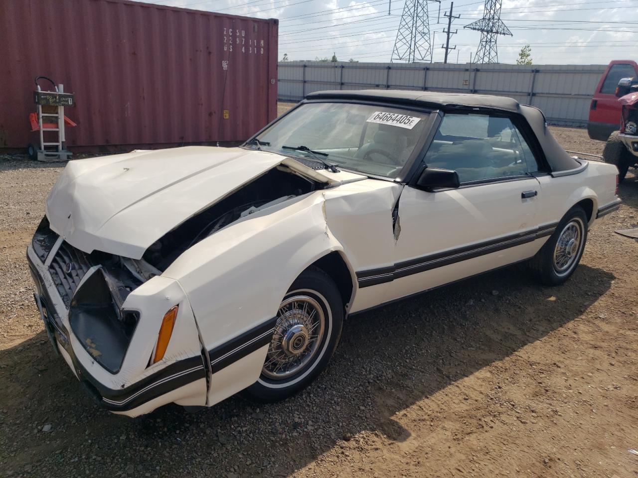 1983 Ford Mustang GLX, VIN 1FABP2739DF198537 — Front end