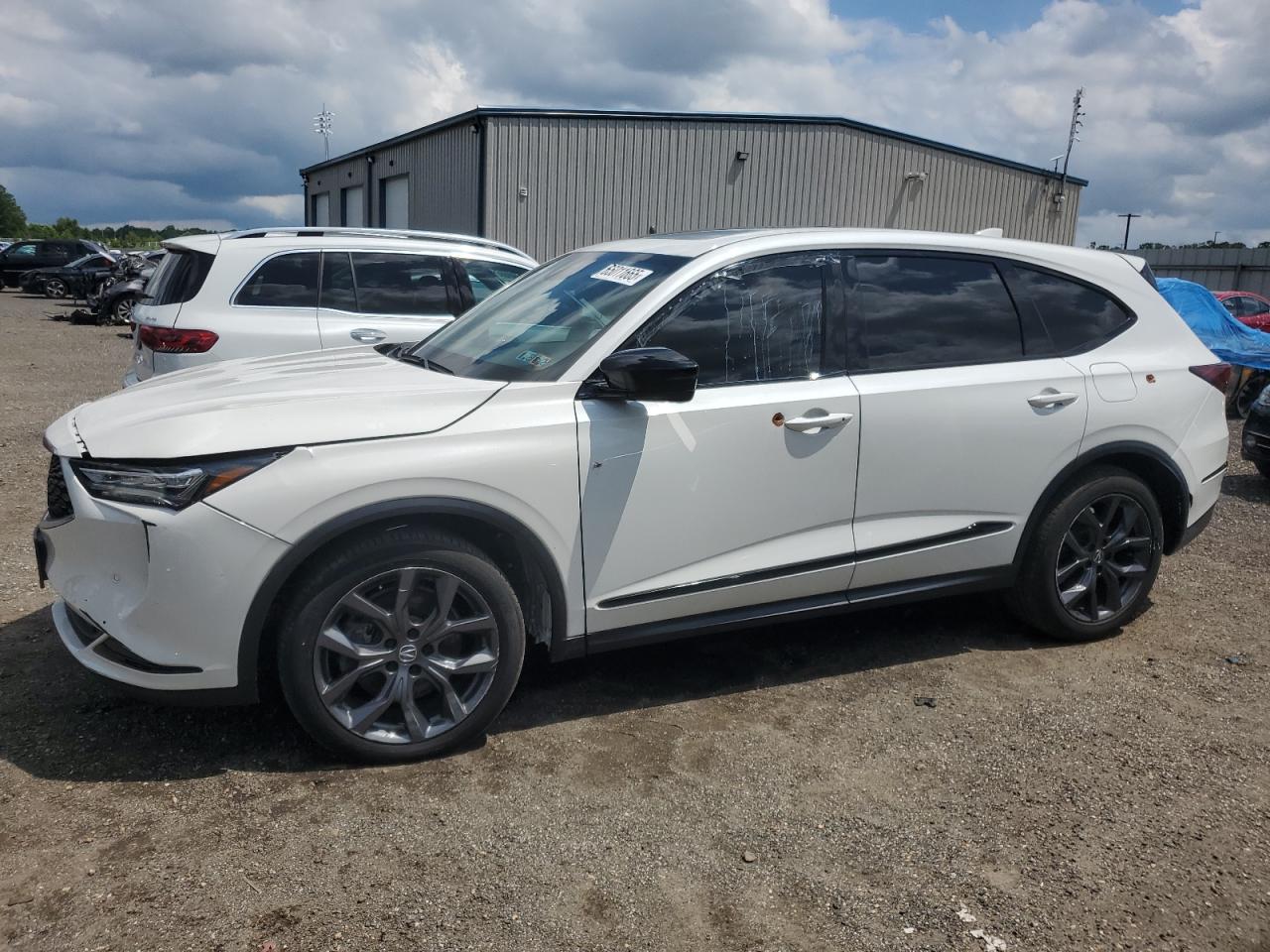 2022 Acura MDX w/A-Spec Package, VIN 5J8YE1H07NL023507 — Prior damage history