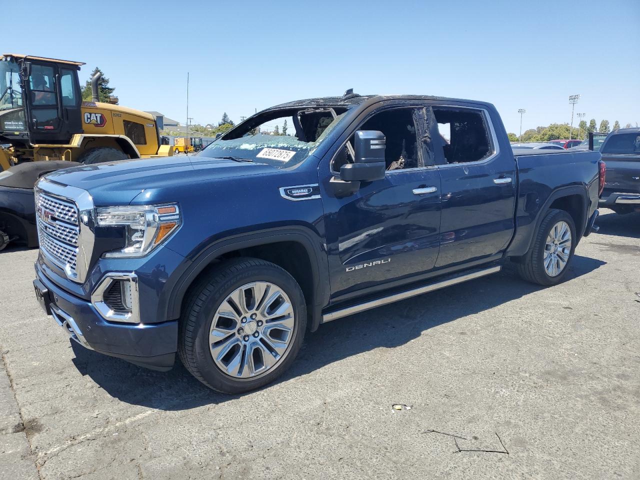 2020 GMC Sierra 1500 Denali, VIN 1GTU9FET2LZ219703 — Interior fire