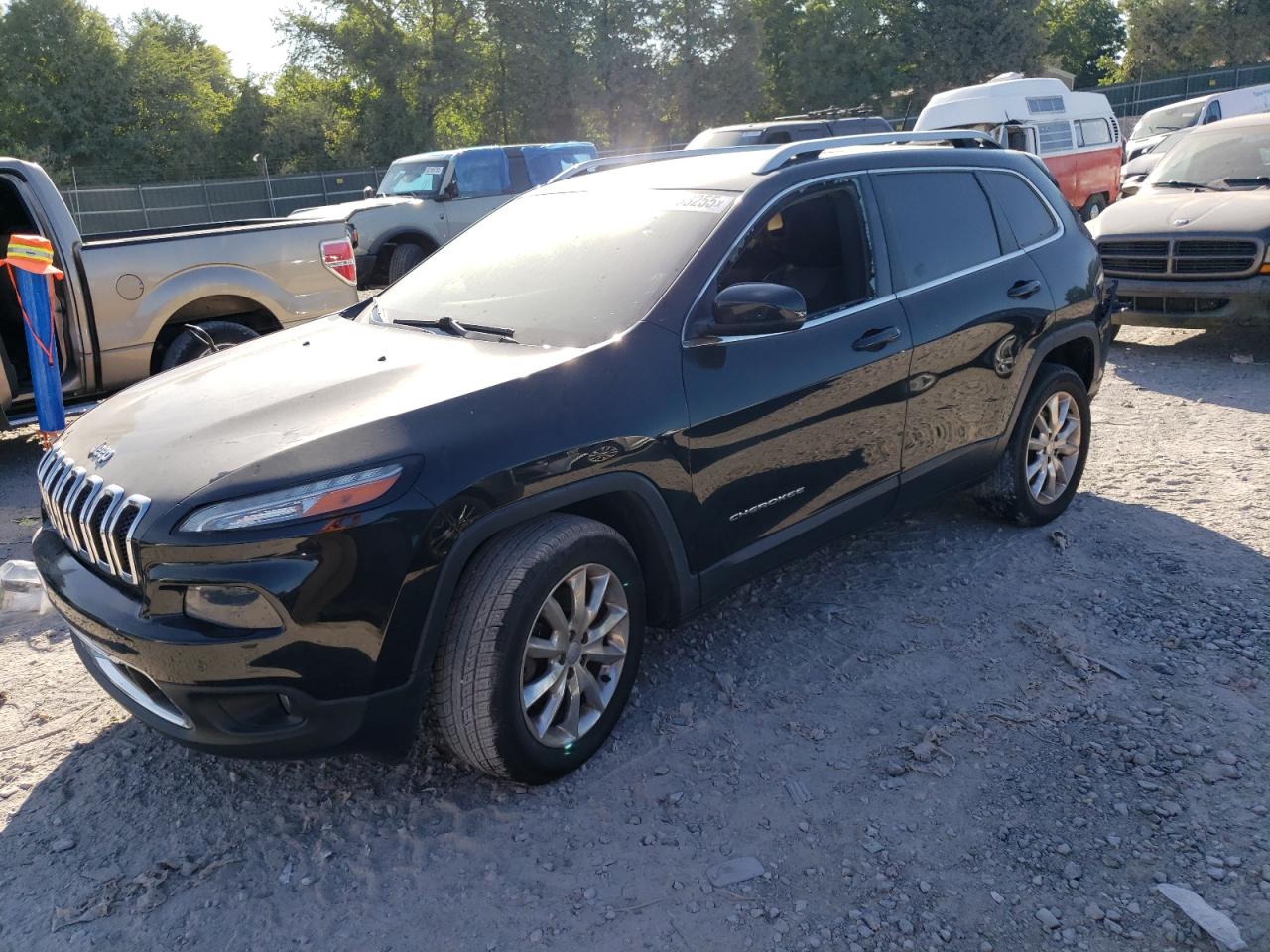 2014 Jeep Cherokee Limited, VIN 1C4PJMDS0EW259977 — Interior fire