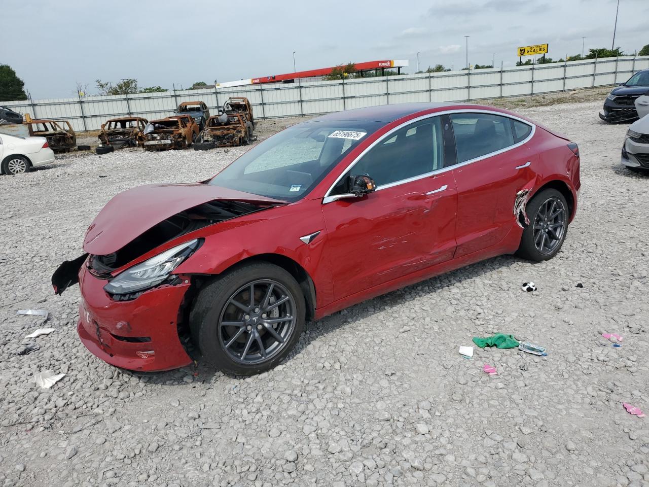 2018 Tesla Model 3 Long Range Battery, VIN 5YJ3E1EA2JF002972 — Side