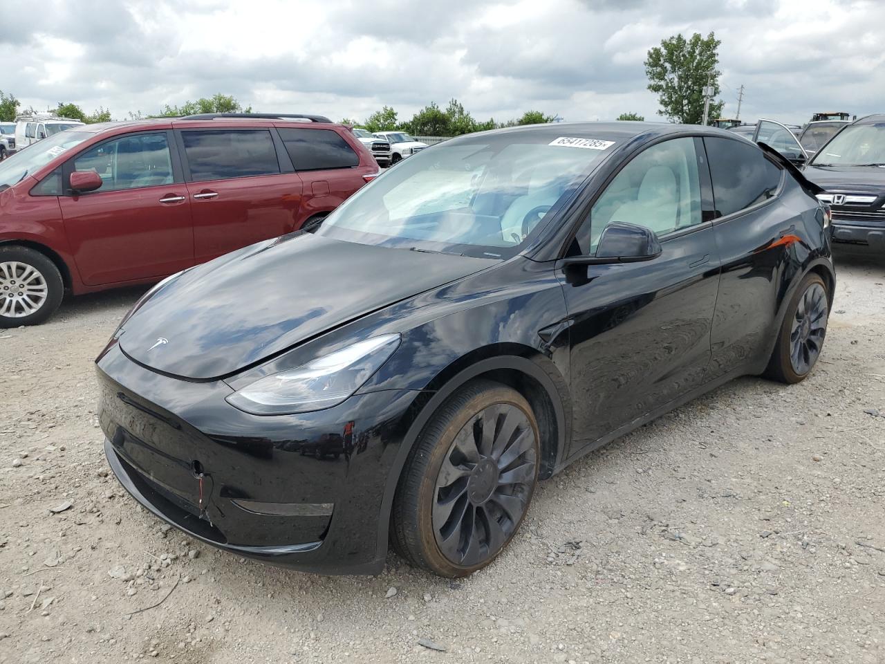 2024 Tesla Model Y Performance, VIN 7SAYGDEF2RA310183 — Rear end