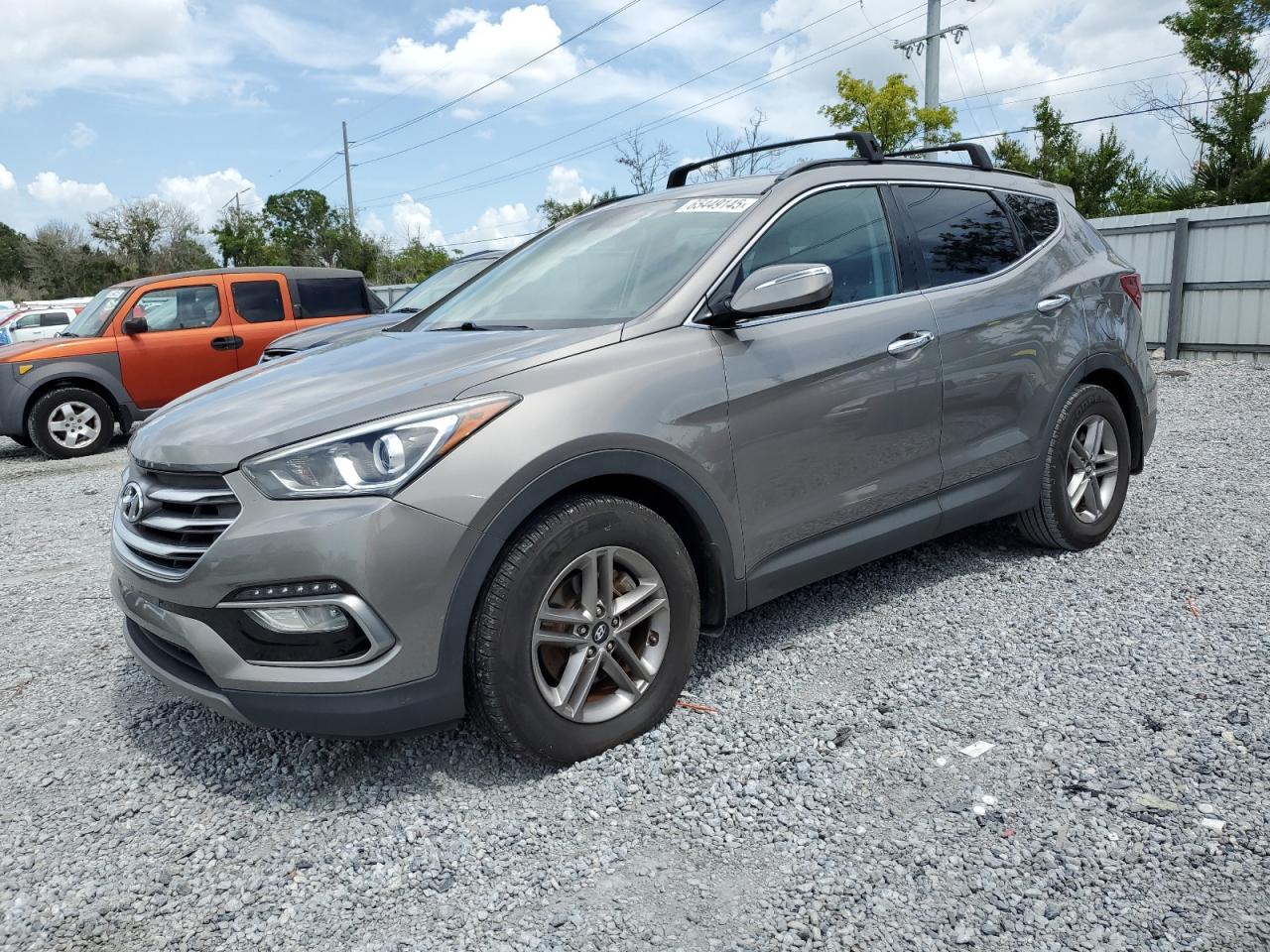 2018 Hyundai Santa Fe 2.4L, VIN 5NMZU3LBXJH066535 — Partial repair