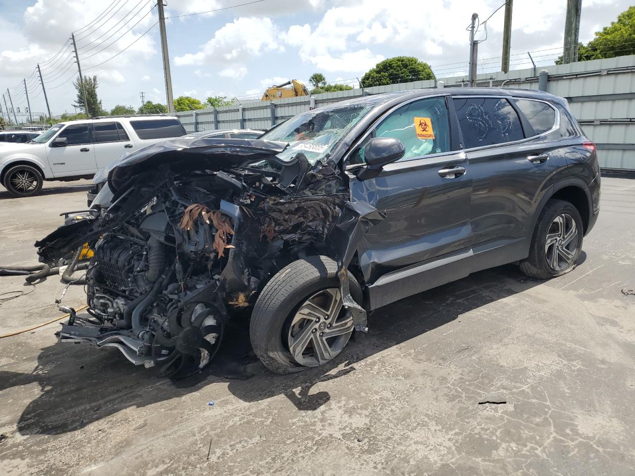 2021 Hyundai Santa Fe SE, VIN 5NMS14AJ8MH313517 — Biohazard / chemical