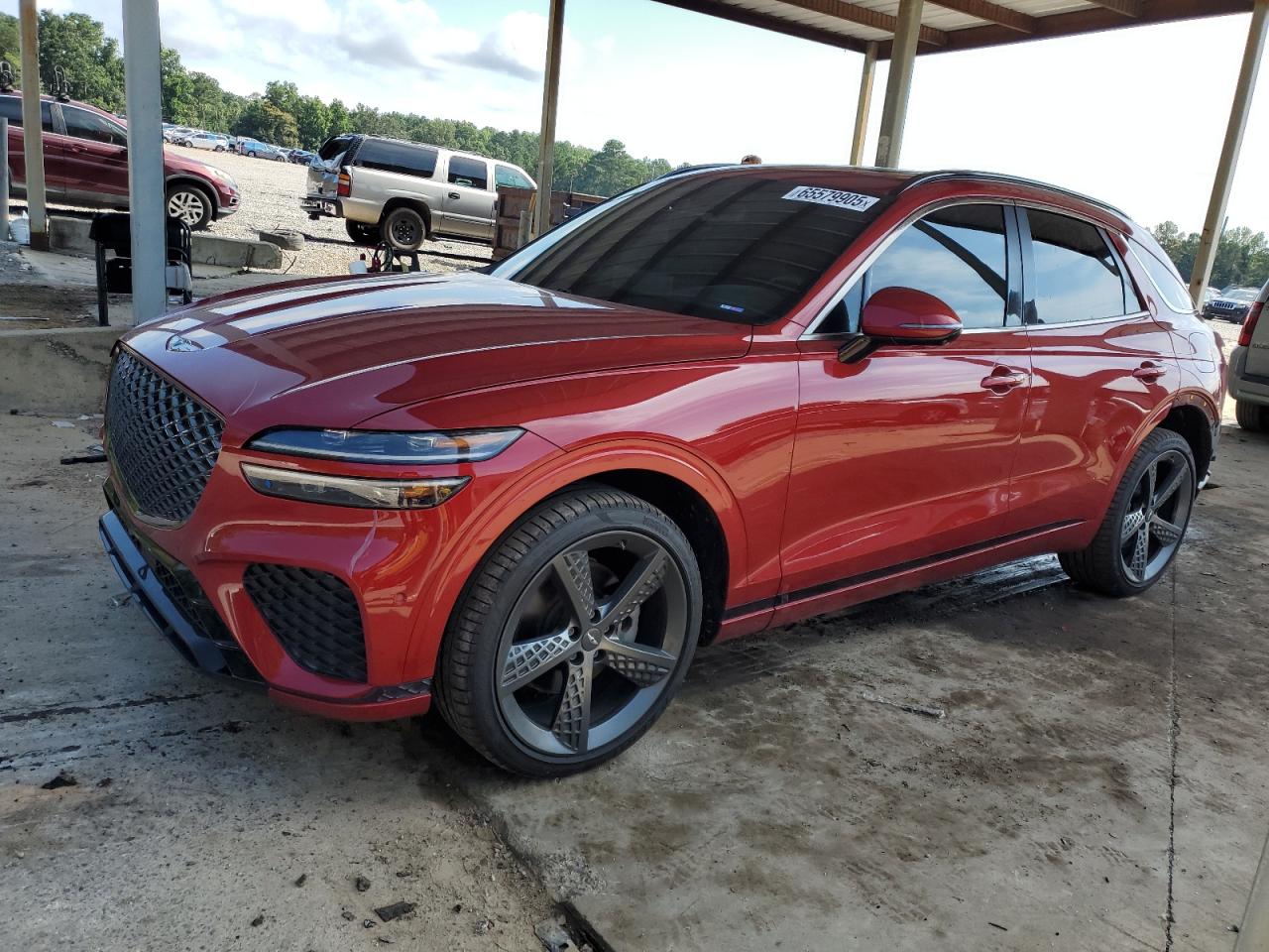 2022 Genesis GV70 2.5T, VIN KMUMADTB2NU046655 — Rear end