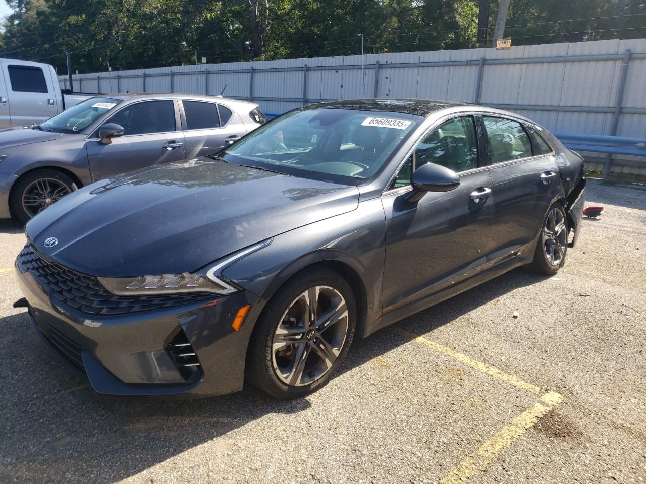 2021 Kia K5 EX, VIN 5XXG34J26MG059300 — Side