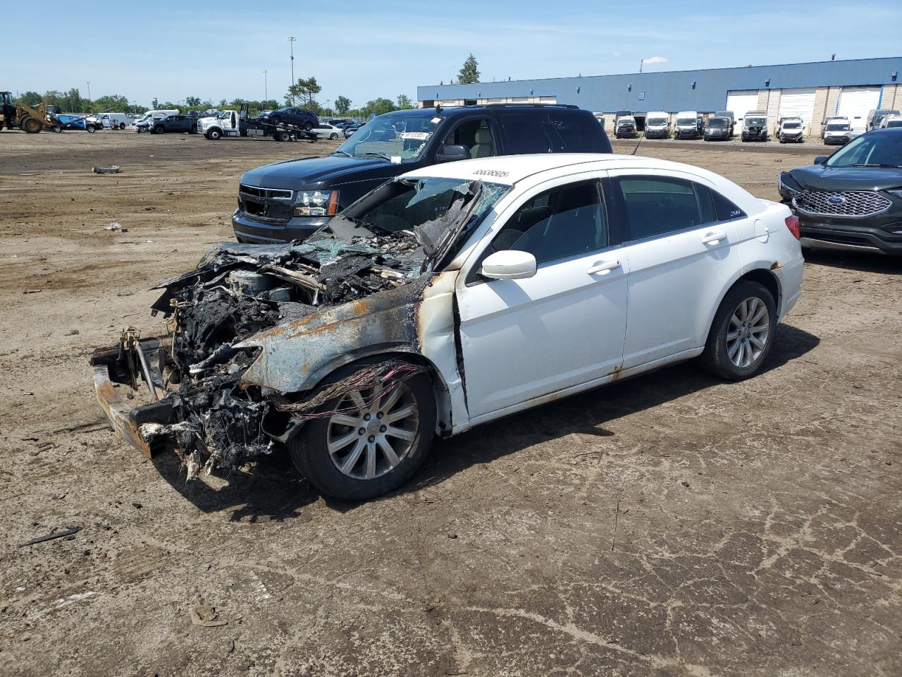 2013 Chrysler 200 Touring, VIN 1C3CCBBB3DN570702 — Engine fire
