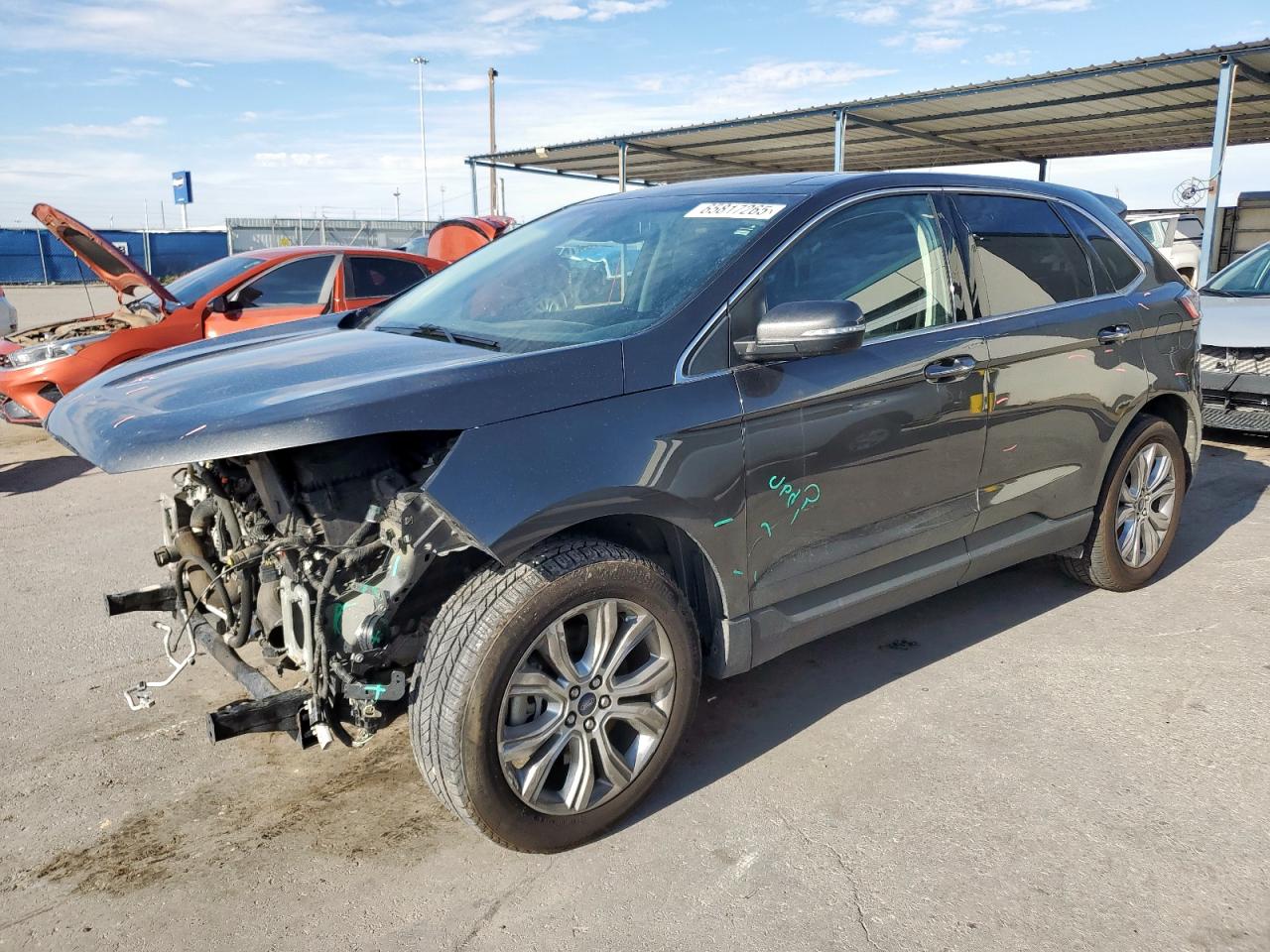 2019 Ford Edge Titanium, VIN 2FMPK4K92KBB53908 — Front end