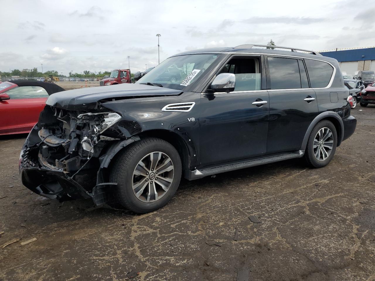 2018 Nissan Armada SV, VIN JN8AY2NC6J9556682 — Front end