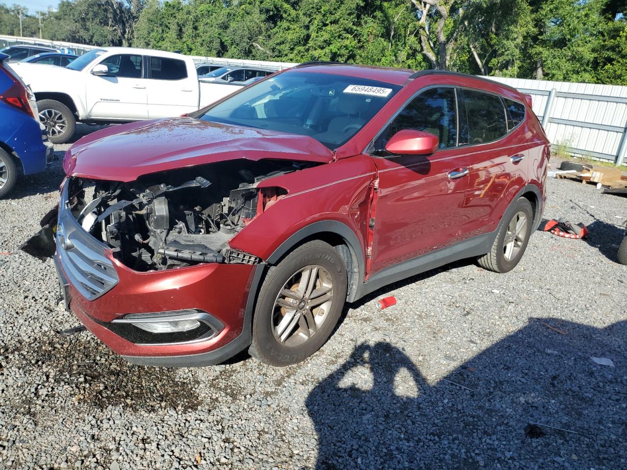 2017 Hyundai Santa Fe 2.4L, VIN 5XYZU3LB7HG388053 — Front end