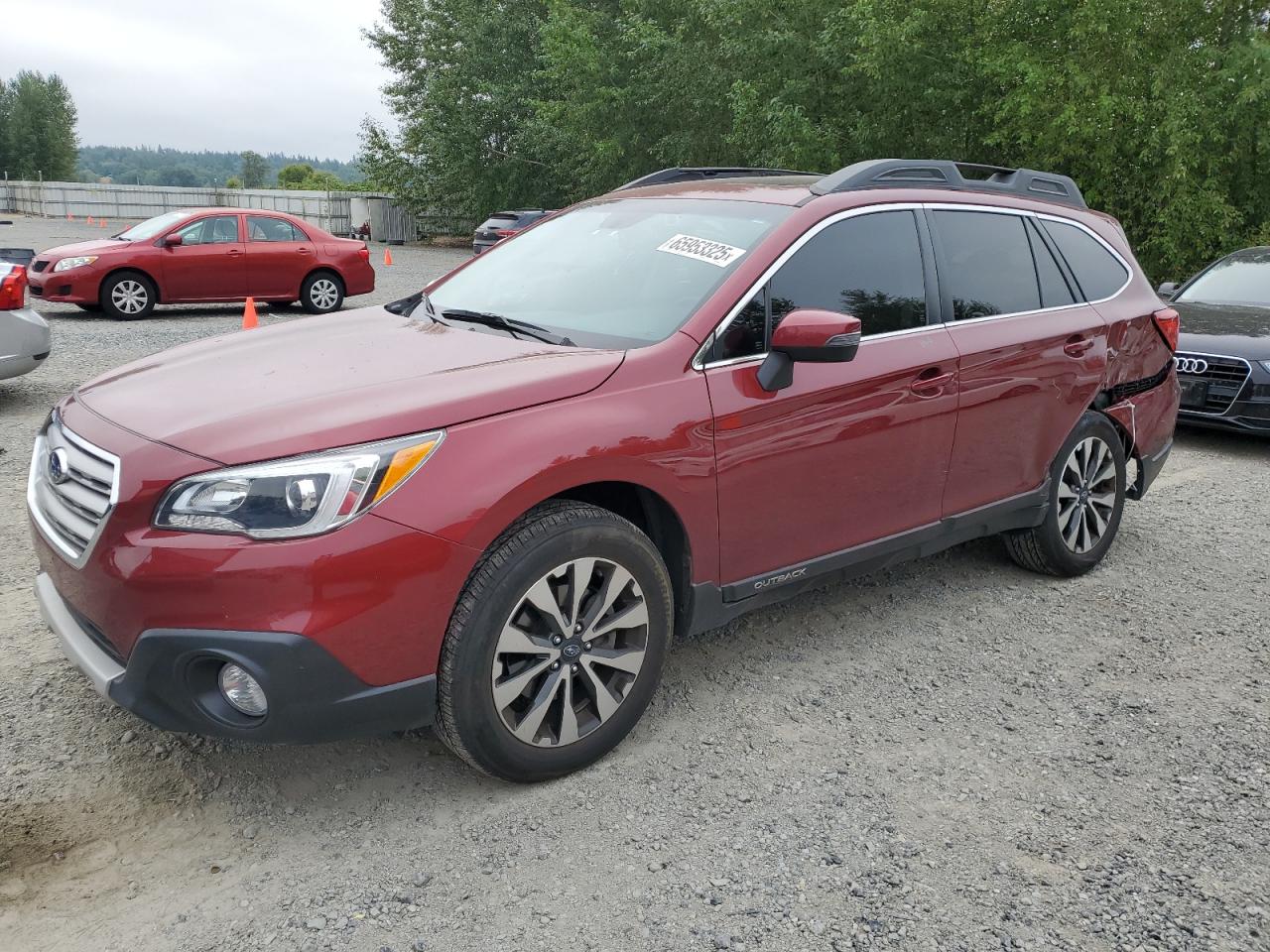 2016 Subaru Outback Limited, VIN 4S4BSENC1G3308849 — Rear end
