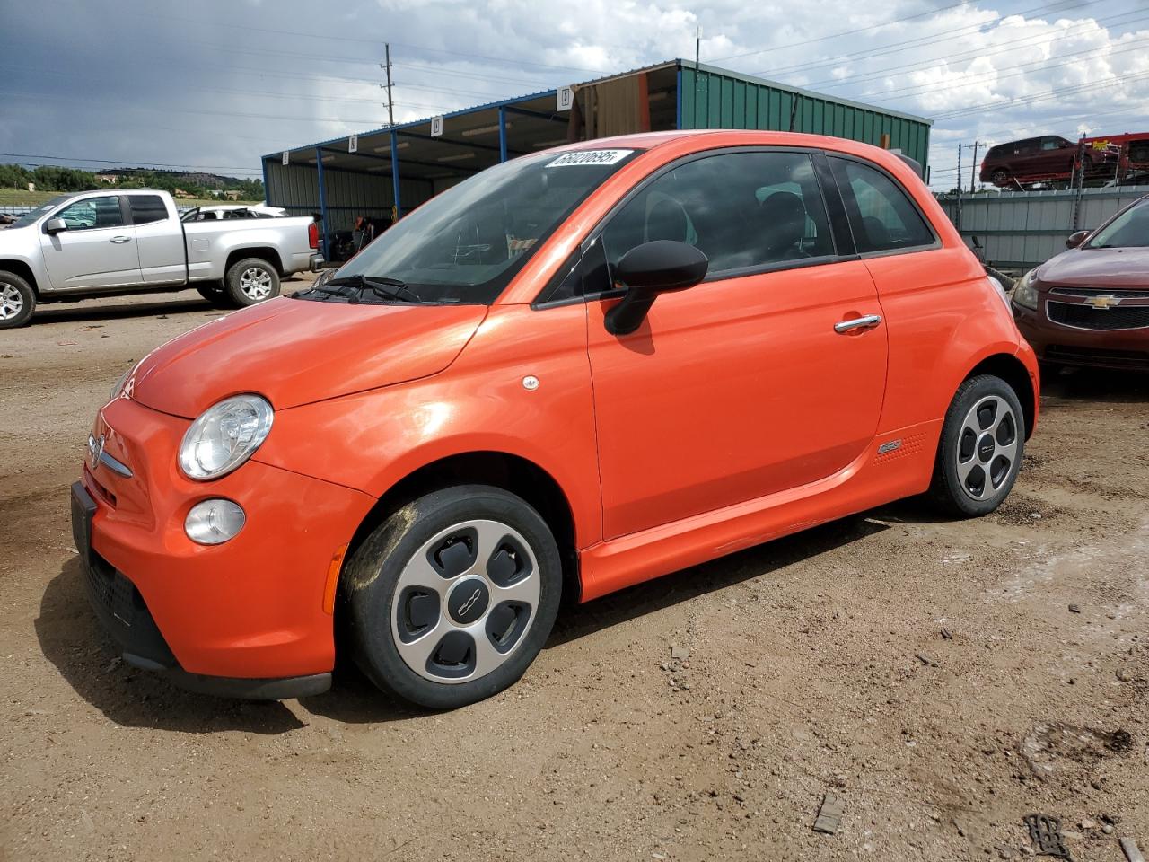 2015 FIAT 500e, VIN 3C3CFFGE4FT555467 — Hail