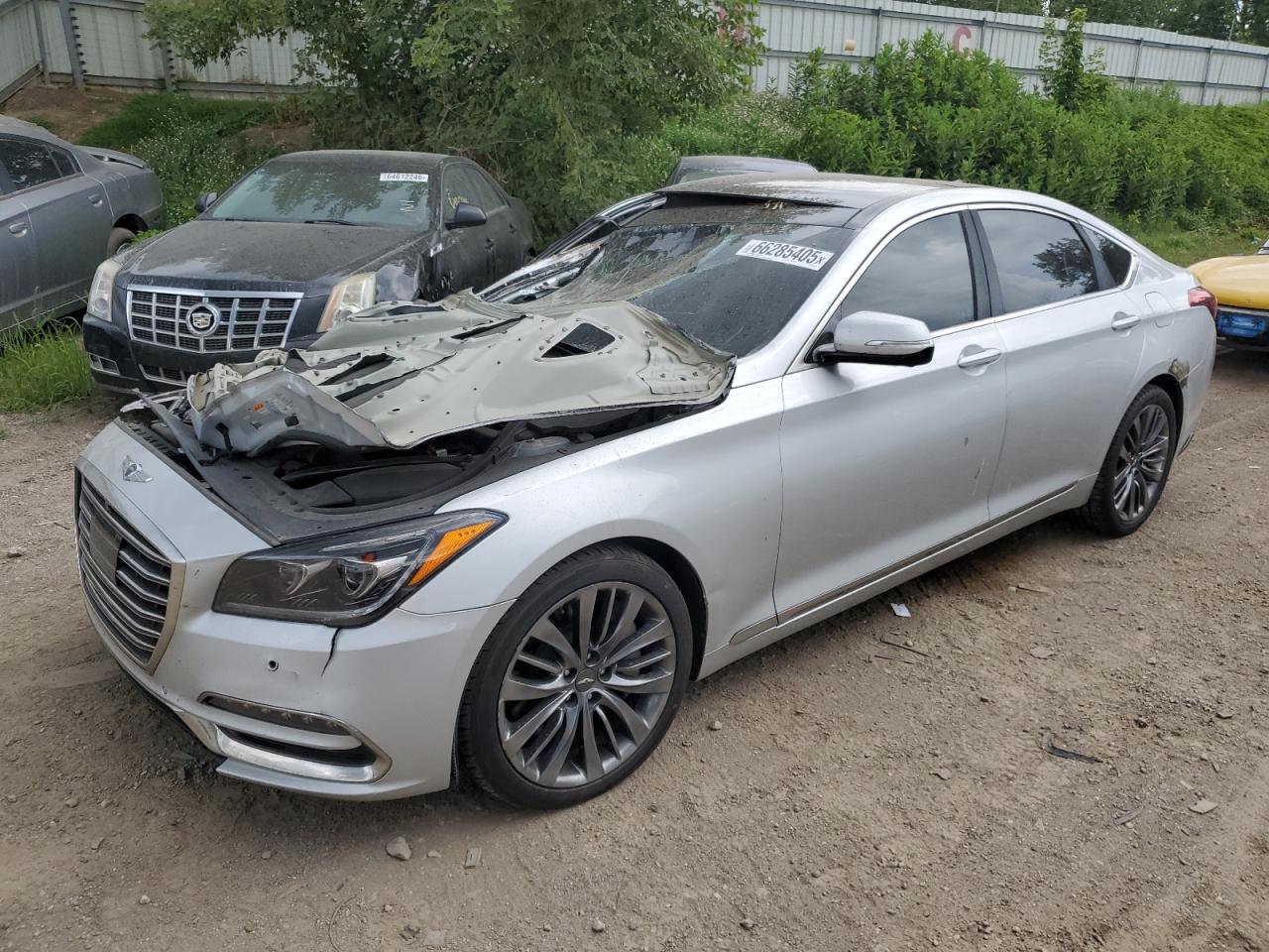 2018 Genesis G80 Ultimate, VIN KMHGN4JF2JU240702 — Roof