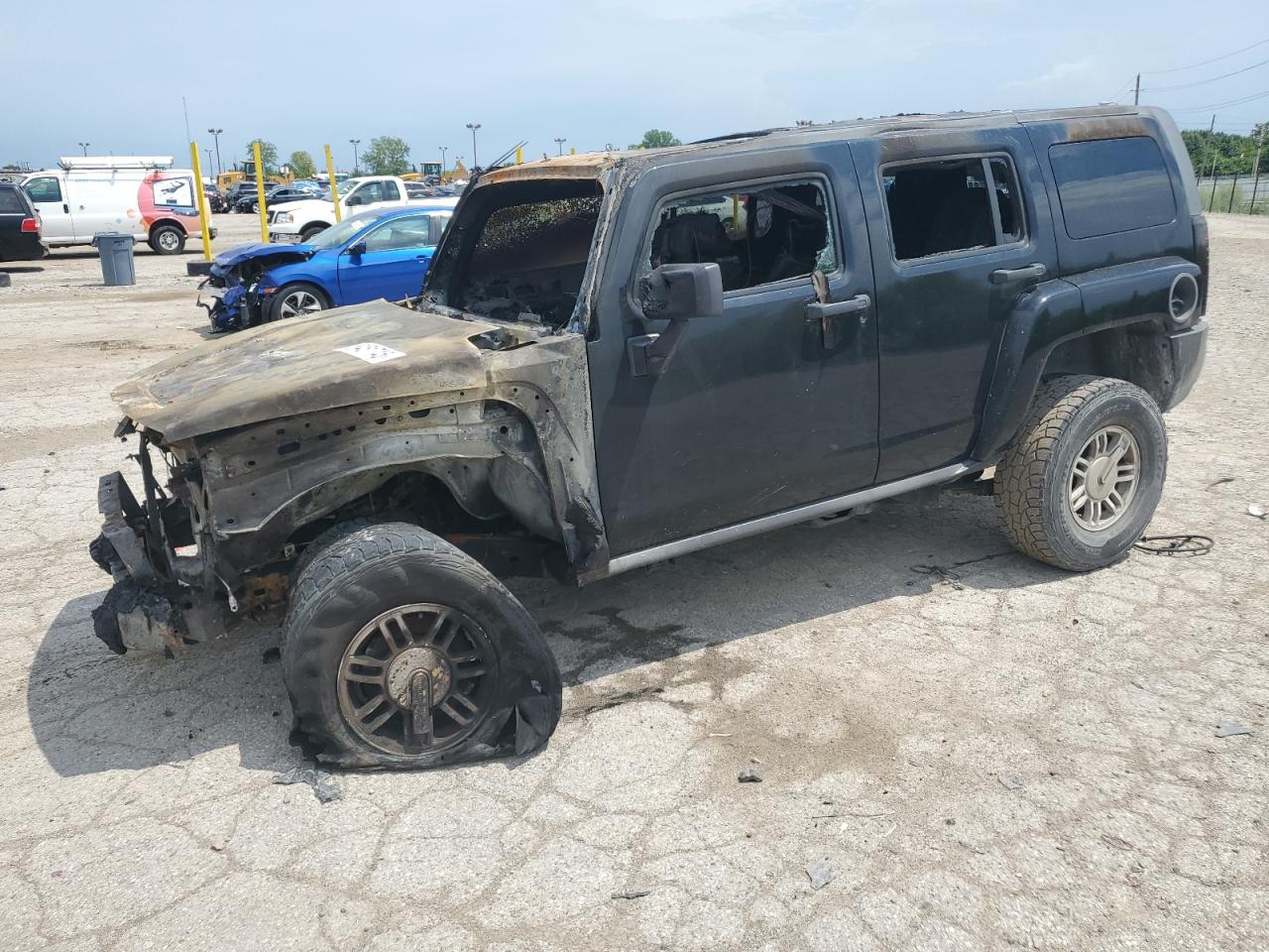 2006 Hummer H3, VIN 5GTDN136468319297 — Burn