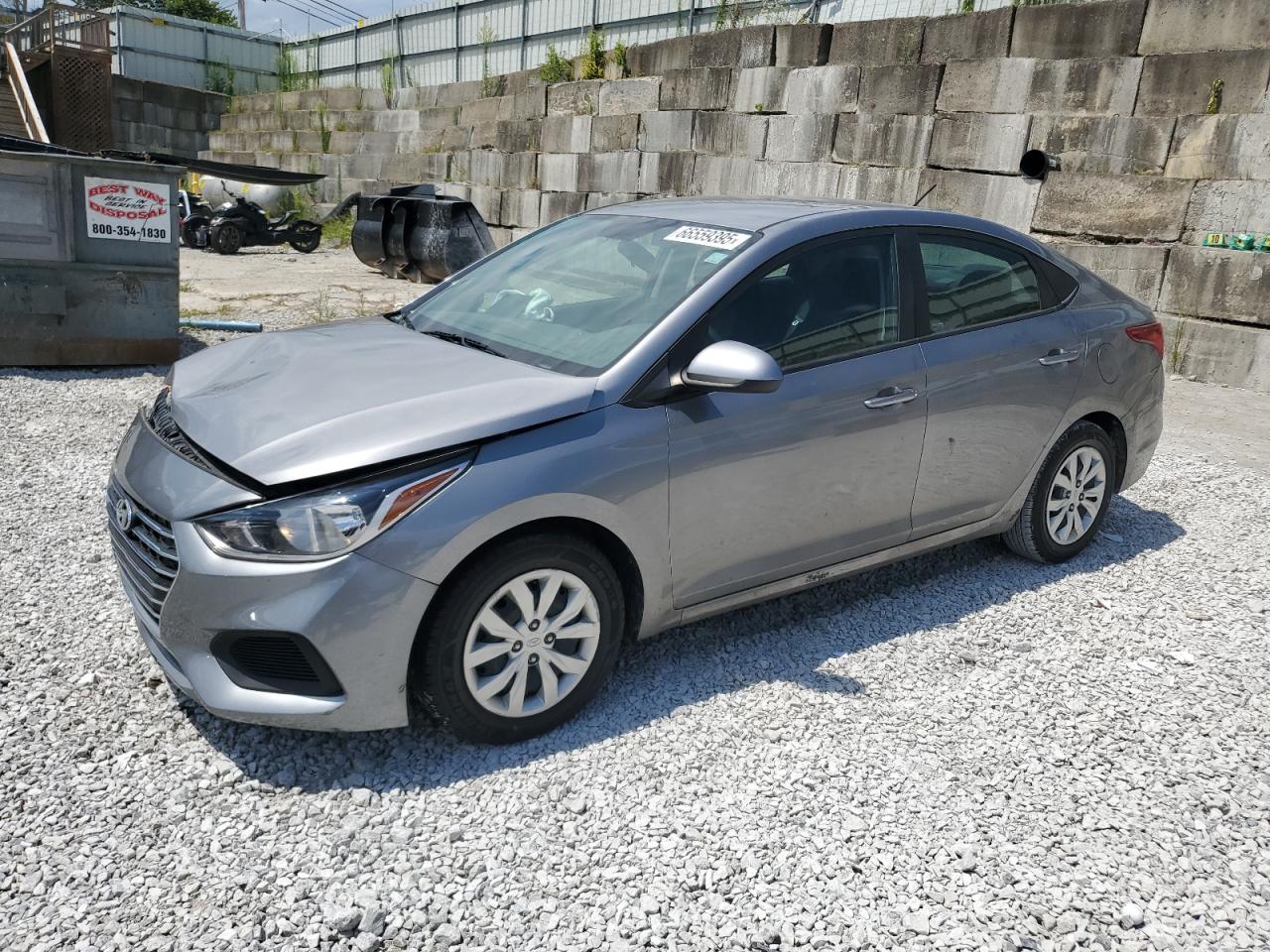 2022 Hyundai Accent SE, VIN 3KPC24A62NE186284 — Front end